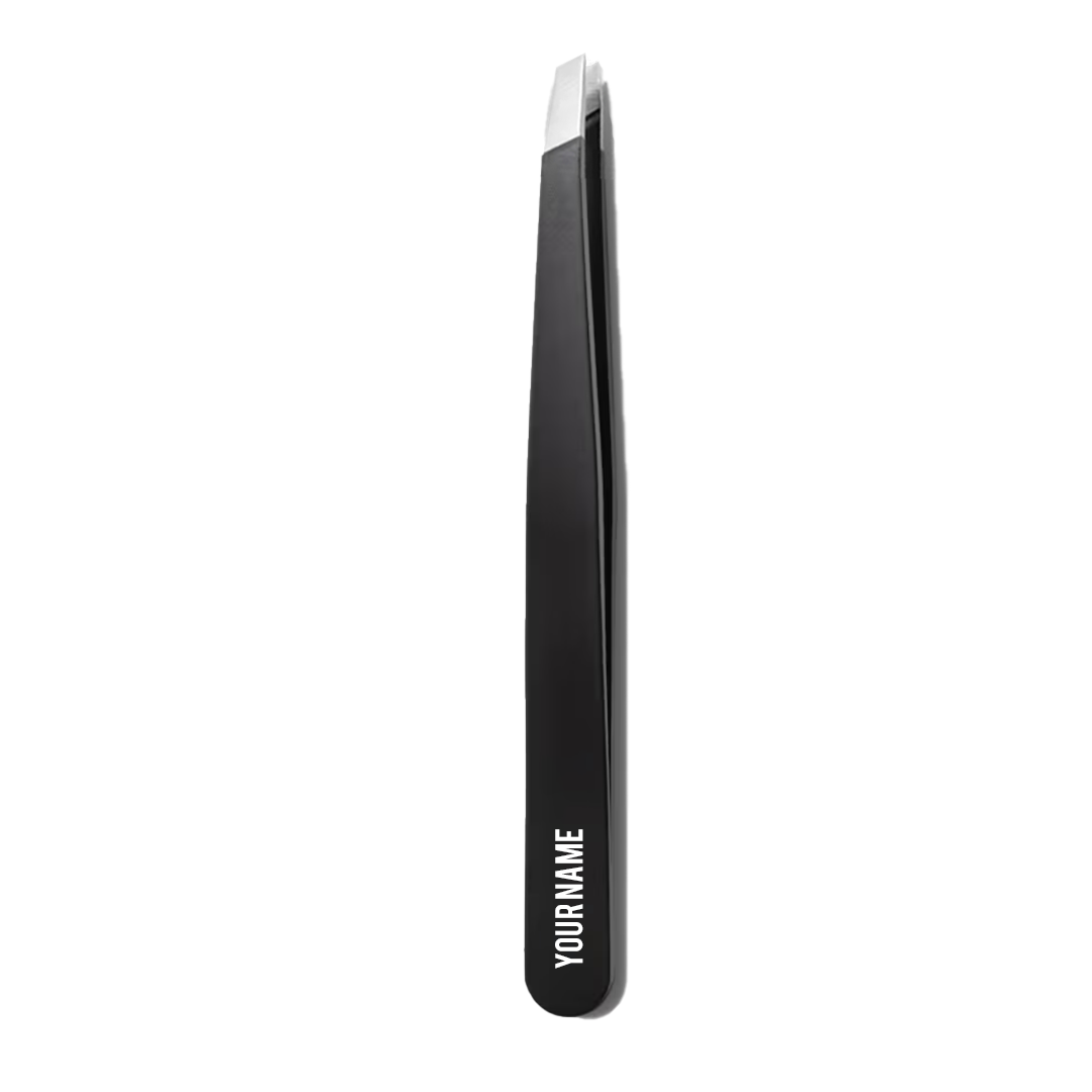 Private Label Slant Tip Tweezers - Eyebrowz Wholesale