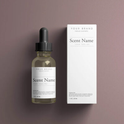 Customizable private labeled packaging and box for the rose gold oil.
